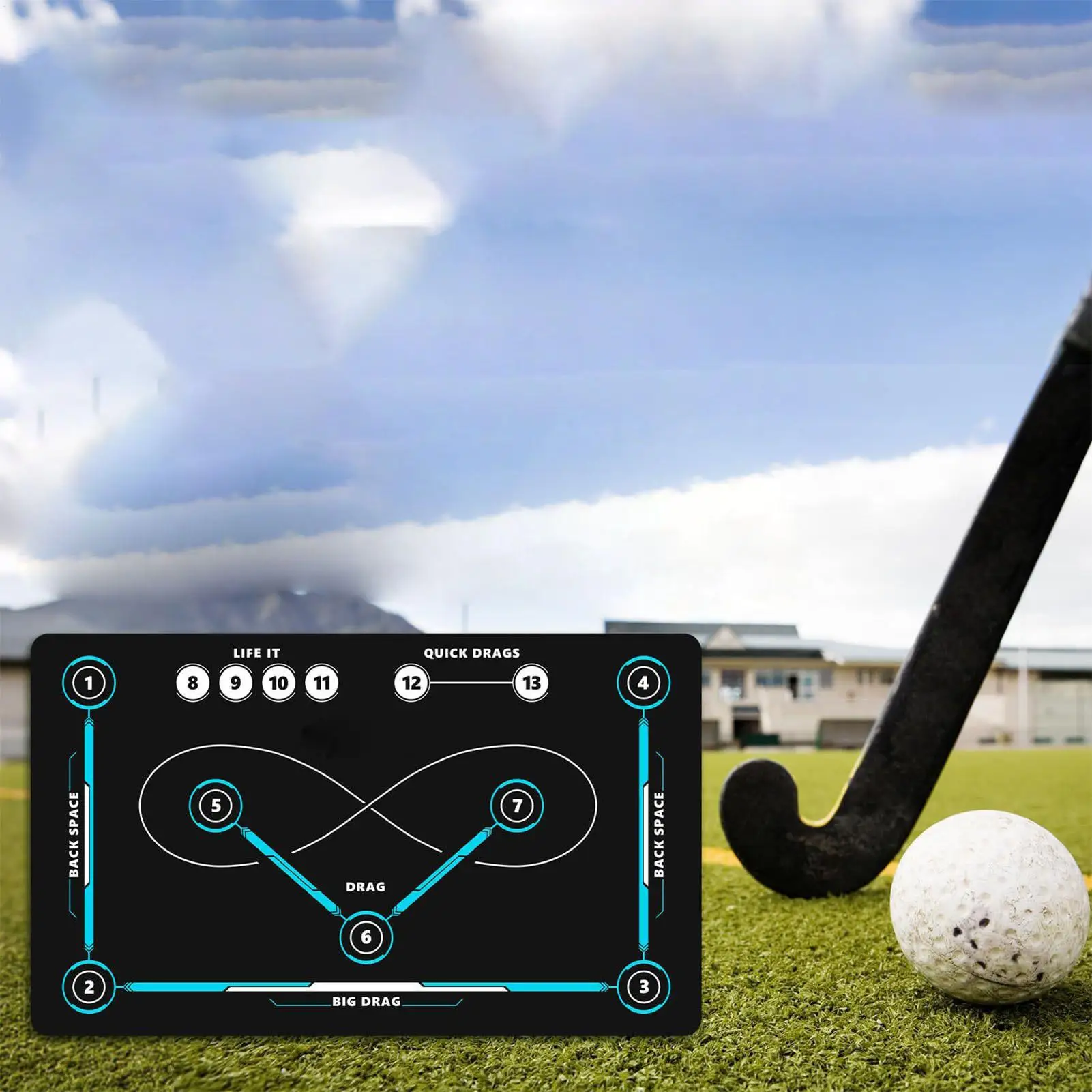 

Hockey training mat footwork agility training mat Non-Slip Large Dribbling Board Soccer Training Equipment improves speed