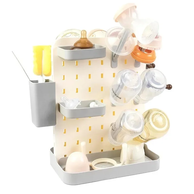 

Large Space-Saving PP Baby Bottle Drying Rack Double-Sided BPA Free Slip Resistant Anti-Tipping Kitche /Living Room Easy Install