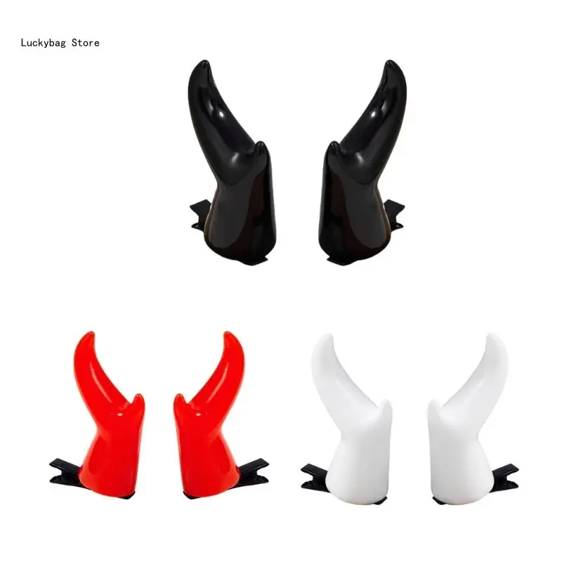 

Anime Hair Clip Antler Trend Headwear Punk Halloween Hairpin Women