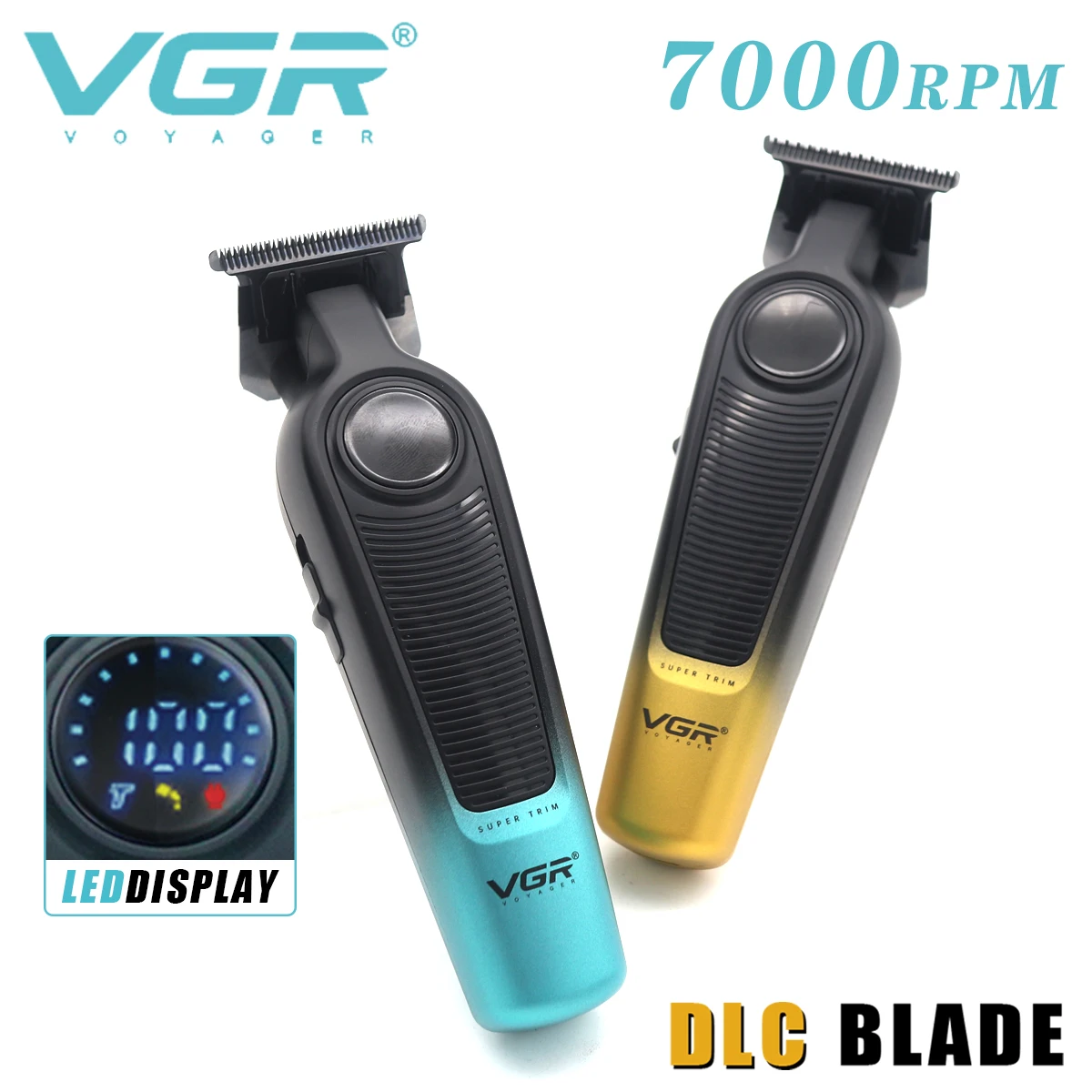 VGR V-996 ماكينة قص الشعر اللاسلكية الاحترافية 7000 دورة في الدقيقة ماكينة حلاقة كهربائية قابلة لإعادة الشحن لآلة قص الشعر للرجال