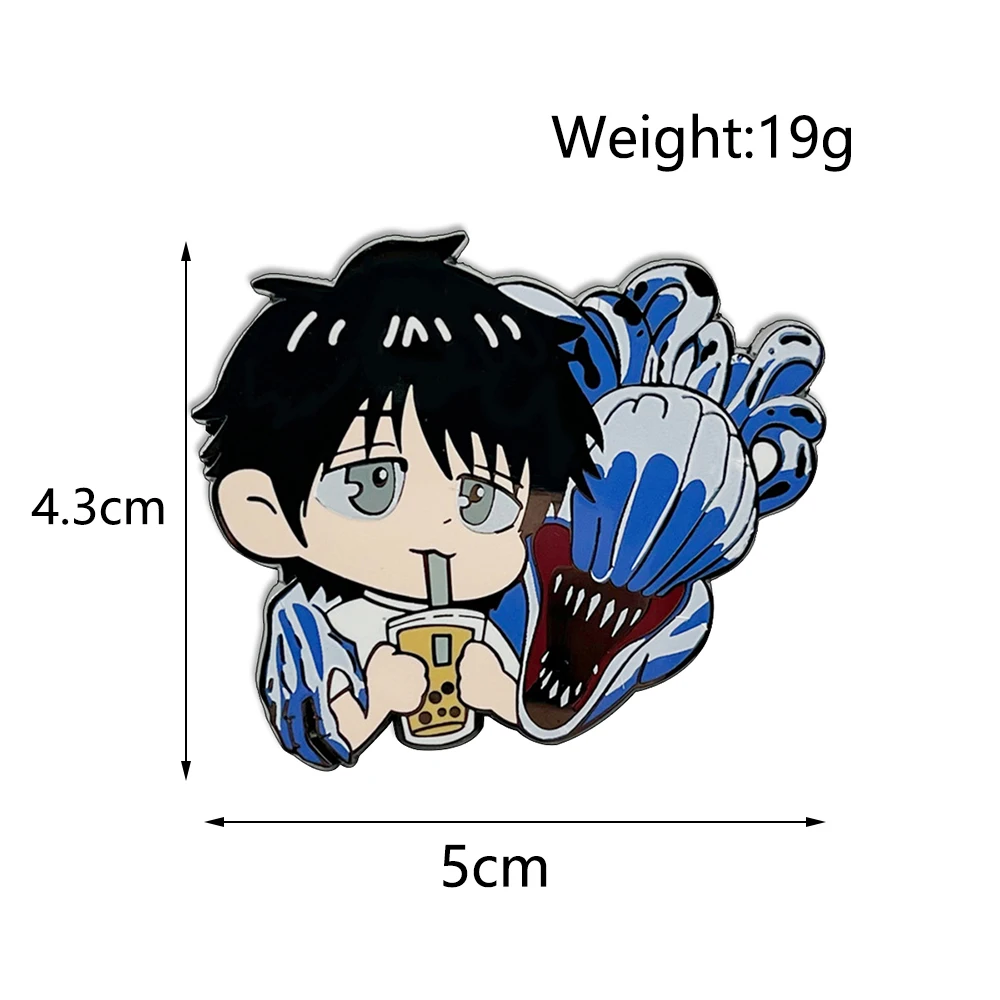 Anime Jujutsu Kaisen Okkotsu Yuta Brooch Pin Backpack Lapel Enamel Badge Cartoon Jewelry Gifts for Boys Girls Fans