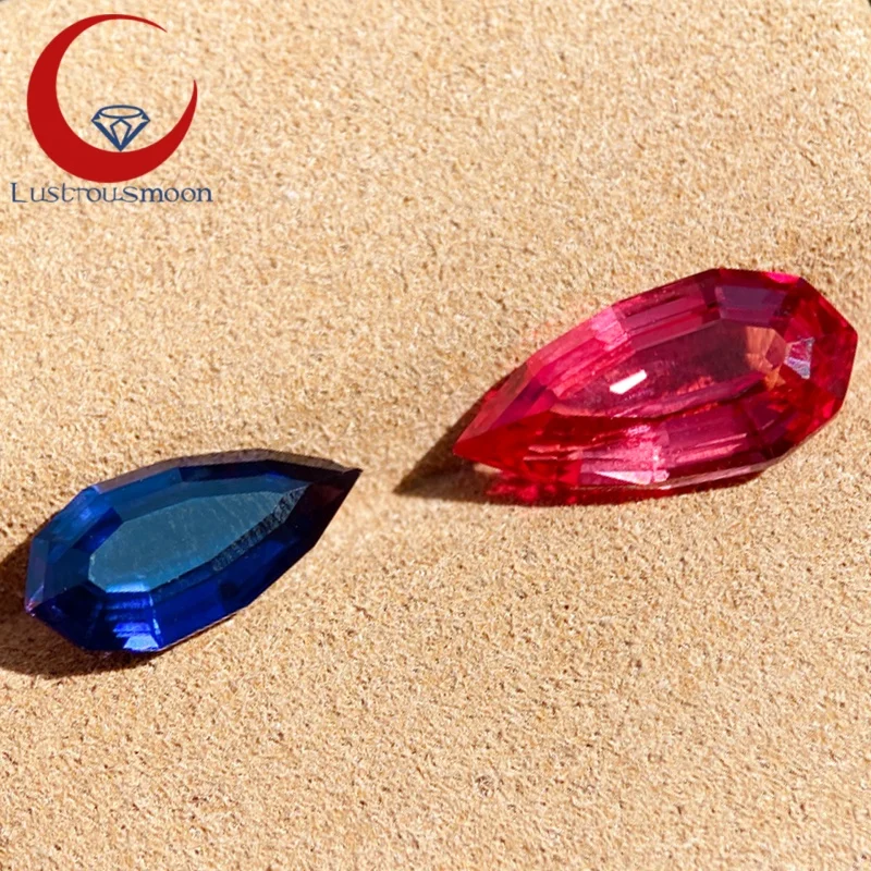 

Специальная огранка, выращенный в лаборатории рубин и сапфир, свободный камень, принимаем индивидуальный полноцветный драгоценный камень, фэнтезийный дизайн гране, сертификат AGL