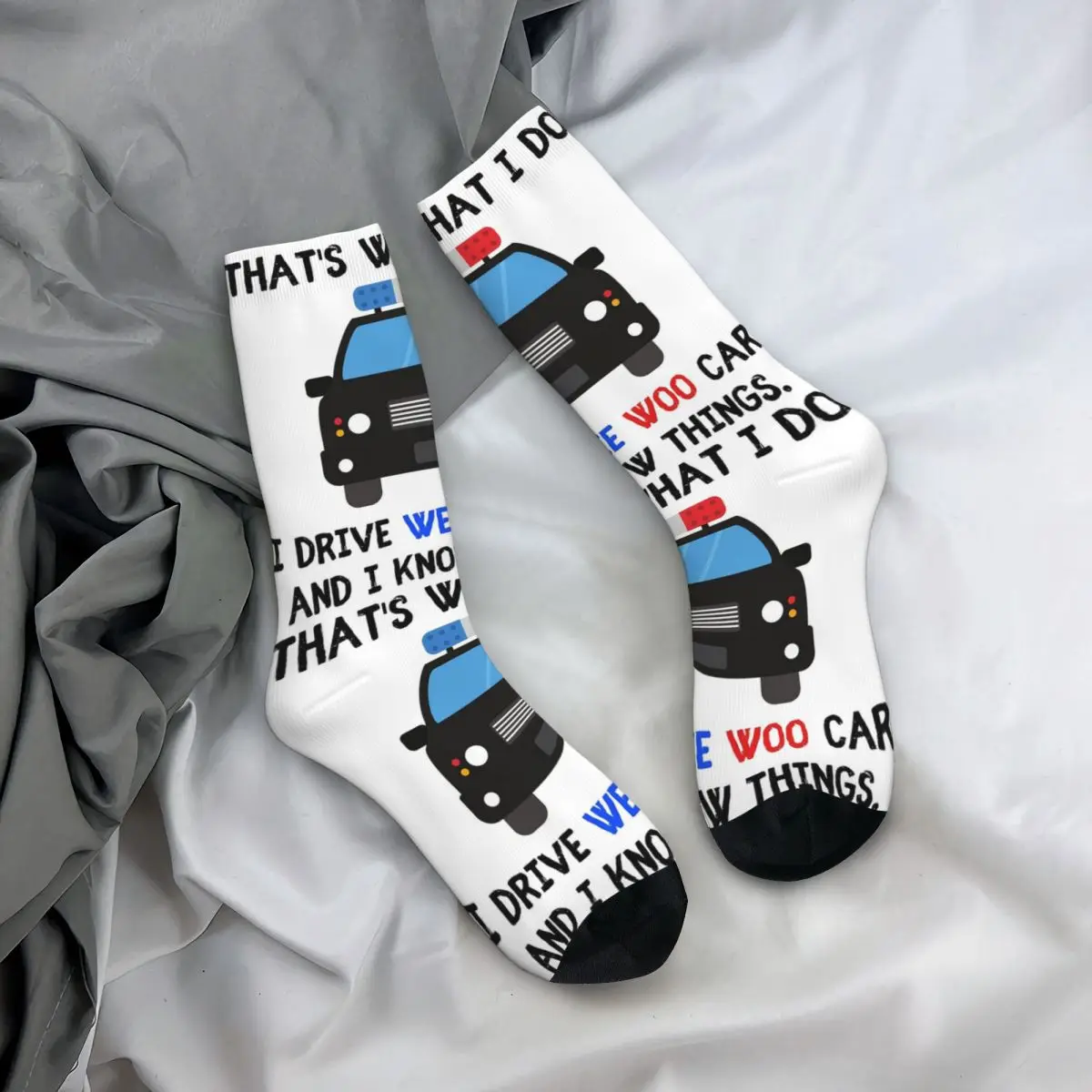 هذه ما أفعله، أنا أقيض سيارة وي وو وأنا أعرف الأشياء، جوارب الشرطة، جوارب هاراجوكو، جوارب طويلة، هدية للرجال والنساء