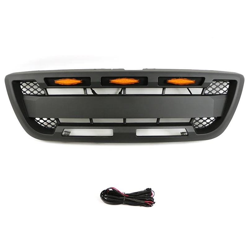 Przedni grill z oświetleniem pasuje do Ford Ranger 1998-2000 2001-2003 Czarny grill — zdjęcie 2