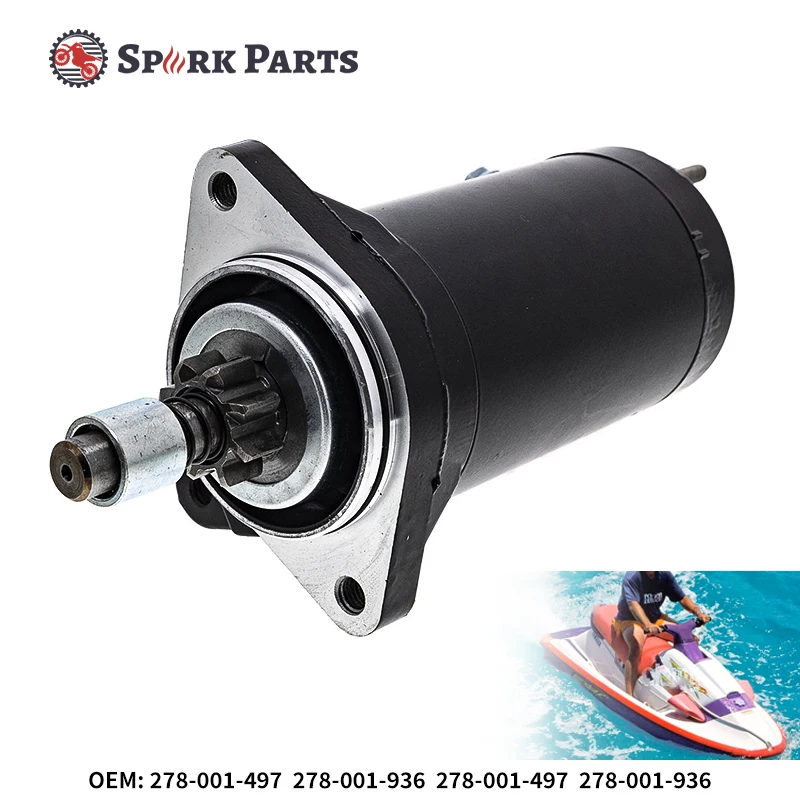 Starter Motor Replacement for Seadoo GSX RFI GTI LE GTX RFI 3D DI 782cc Personal Watercraft Bombardier 278-001-497 278-001-936