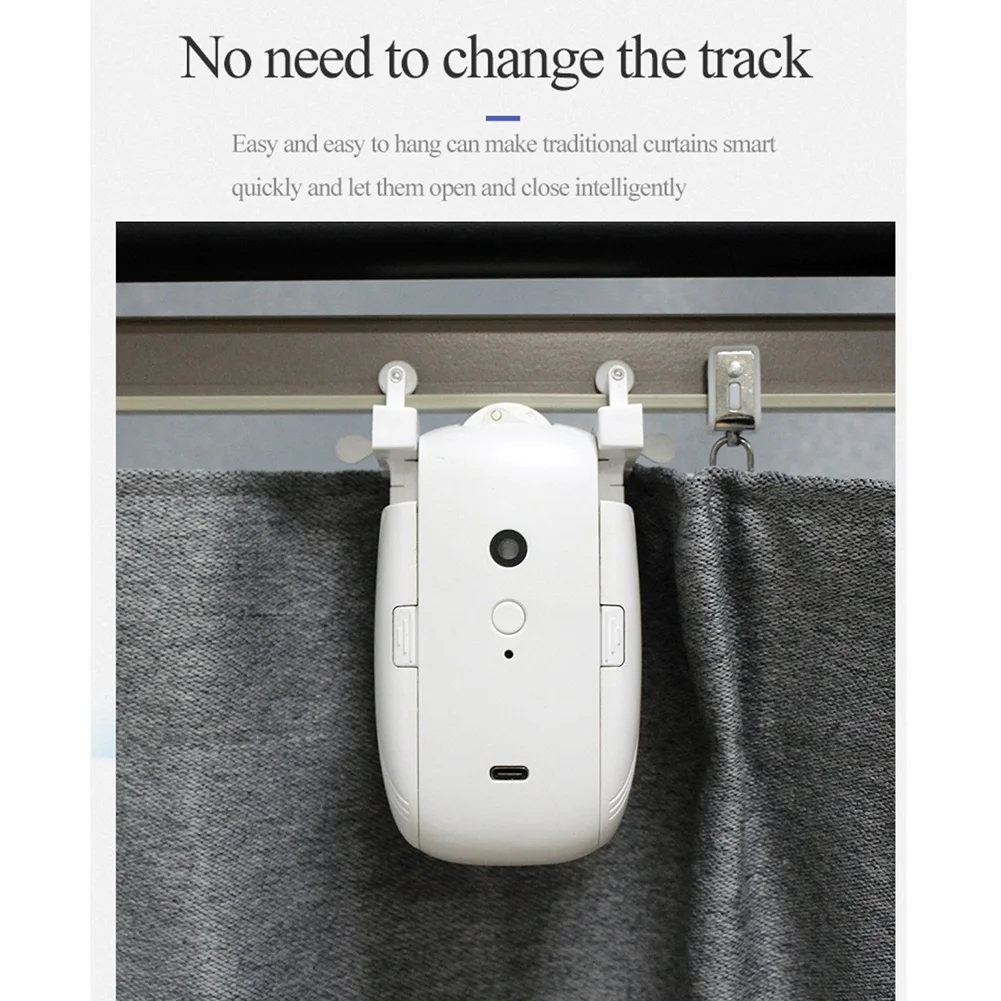 APPLIA-Tuya Curtain Motor For T U Track WIFI Tuya Automatic Open Smart Electric Curtain Robot APP Voice Control Alexa