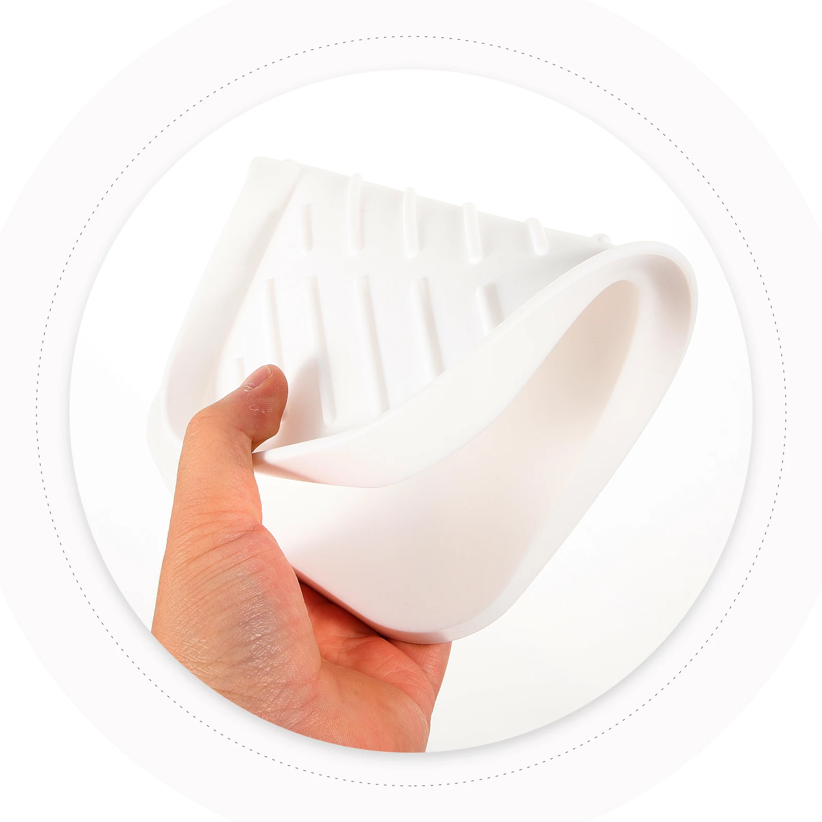 Portasapone da bagno in silicone grande vassoio bianco con beccuccio di scarico lavello da cucina bancone ganizer multifunzionale durevole