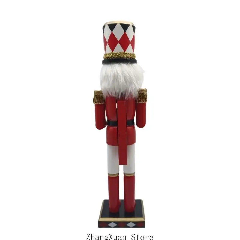 Weihnachts-Adventskalender aus Holz, freistehende Spielkarten-Soldat-Figur, Dekoration für saisonale Arrangements – Detail 5