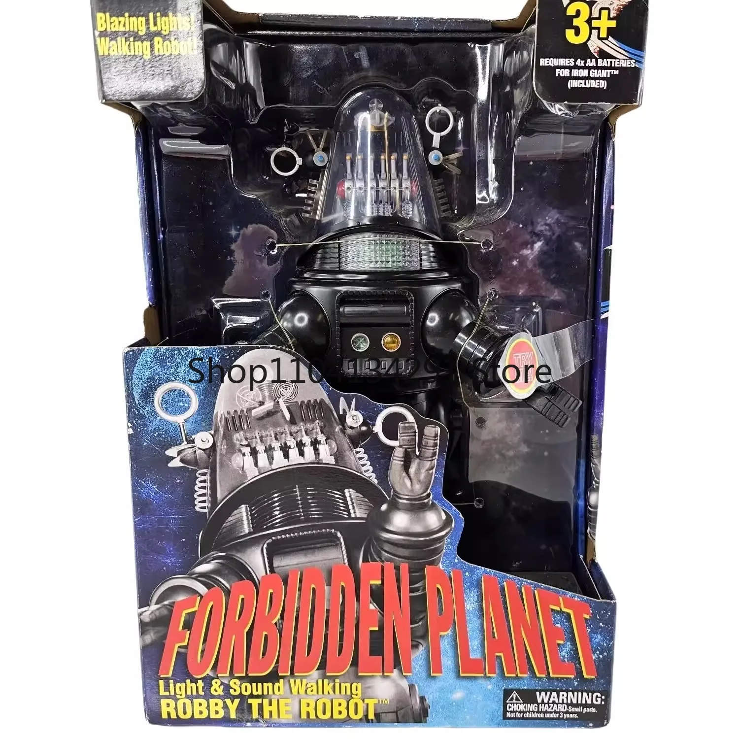 Figurka kolekcjonerska Forbidden Planet Limited Edition Robby The Robot z efektami dźwiękowymi i świetlnymi, zabawka elektryczna, prezent urodzinowy