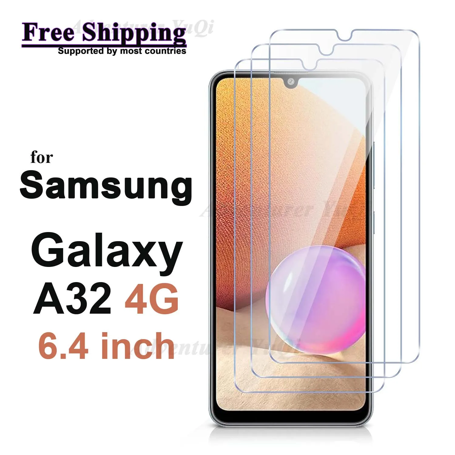 

Screen Protector for Samsung Galaxy A32 4G Tempered Glass Crystal HD 9H Transparent Clear Anti Scratch Case Friendly