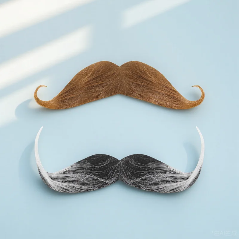 

2Pcs Fake Beard Costume Mustache Accessory Halloween Cosplay Beard Set Creative Party Fake Mustache Party Props