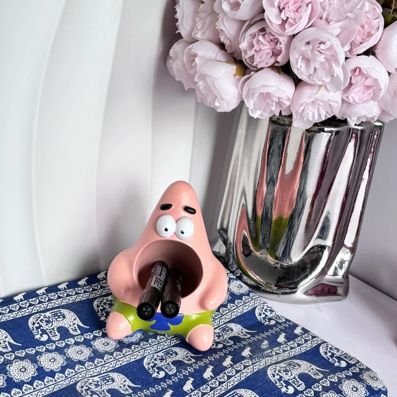 New Creative Cartoon Patrick Star Pen Holder Storage Container Cute Doll Models Children Toy Anime Peripherals