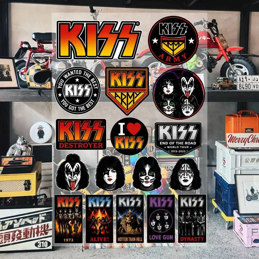 K-iss Aesthetic Graffiti Waterproof PVC Stickers for Car Motorcycle Skateboard Helmet Notebook