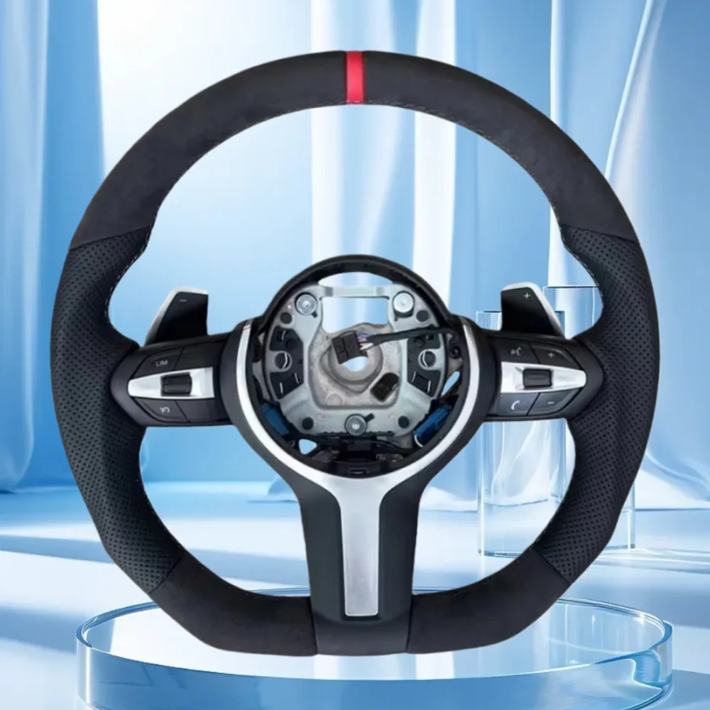

Modified Steering Wheel F30 F31 F20 F25 F22 F36 F33 F32 F80 F82 F11 F18 F01 F90 M Sport Suede Genuine Leather For BMW F10