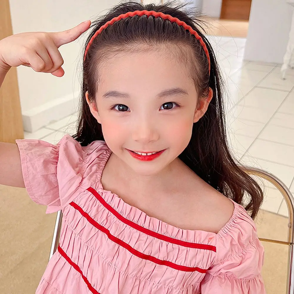 Children Simple Matte Plastic Bezel Headband Hair Comb Hairbands With Teeth Colorful Kids Hair Hoop Women Girls Hair Accessories