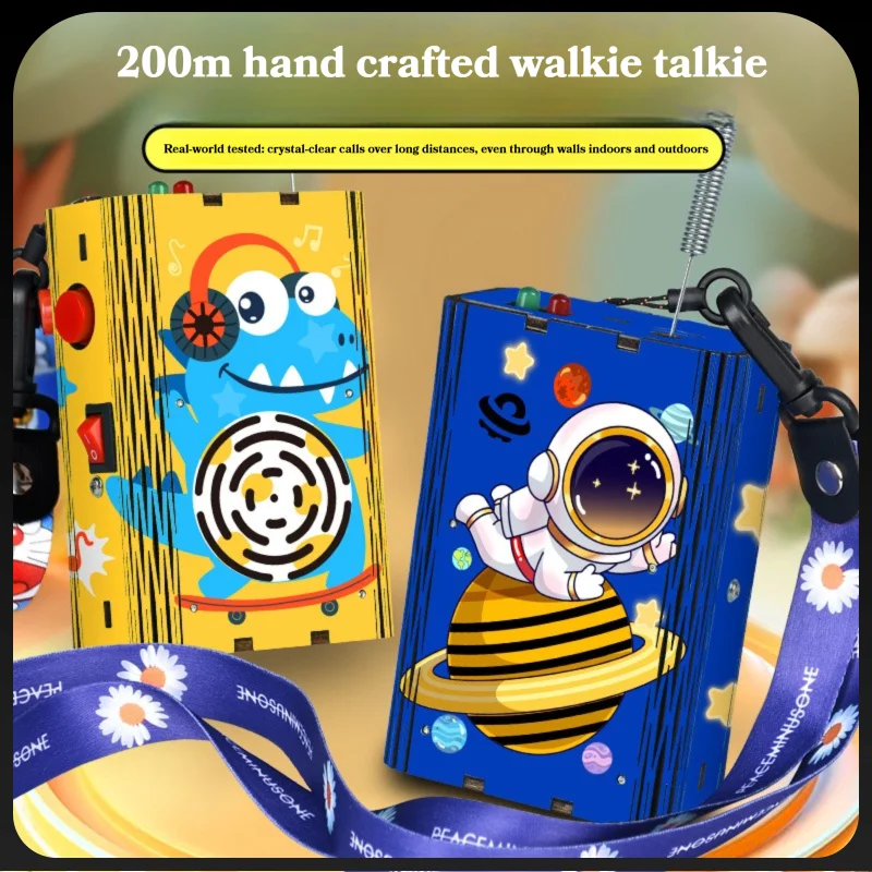 

Новые мини-радиостанции DIY (сделай сам) с двусторонней связью, деревянные, для детей, 2 шт.