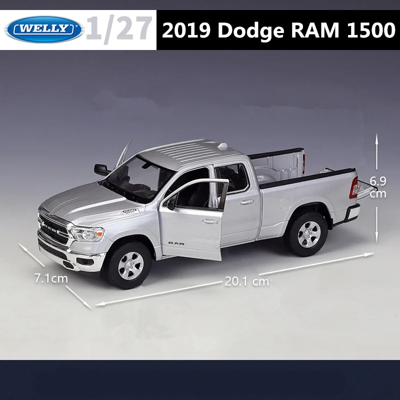 Welly 1/24 DODGE RAM 1500 Alloy Pickup Model Simulation Diecast Metal Toy Off-road Vehicles Car Model Collection Childrens Gifts