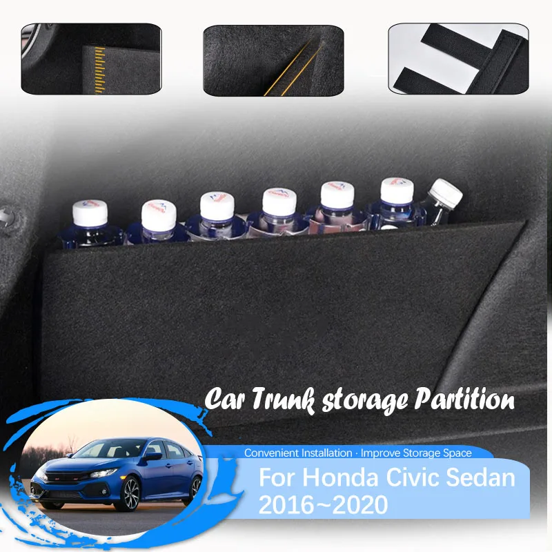 

Car Trunk Storage Partitions For Honda Civic Sedan MK10 2016 2017 2018 2019 2020 Cargo Storage Covers Left Right Pads Accessorie