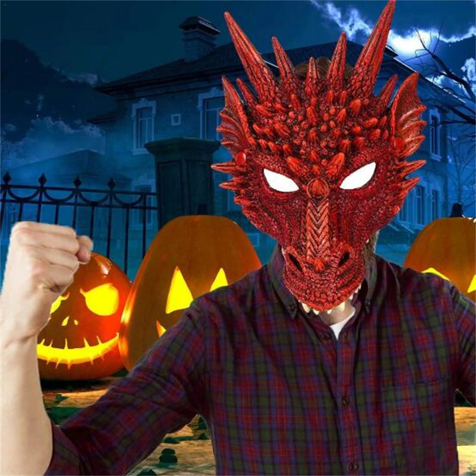 할로윈 얼굴 마스크 드래곤 4D 코스프레 소품, 어린이 십대 애니메이션 가장 무도회 파티 액세서리, 코스튬 장식 수행