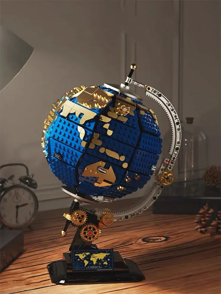 Tecnologia t1008 esfera da terra montagem blocos de construção brinquedo modelo acessórios explorar espaço série stem blocos brinquedos presente aniversário