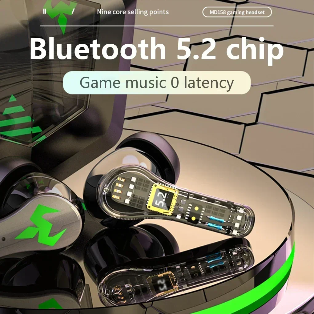 

Earphone N35 led display low wireless earphone TWS 5.3 Mini touch stereo earbuds in-ear latency Wireless Bluetooth headset