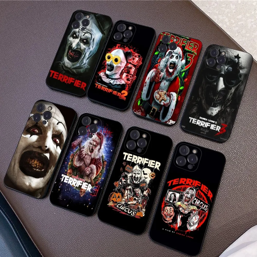 T-Terrifier Phone Case Silicone Soft for iphone 16 15 14 13 12 11 Pro Mini XS MAX Plus X Cover