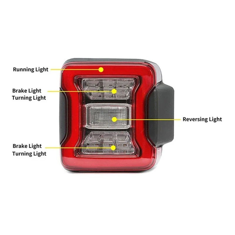 Luz LED trasera de marcha atrás para Jeep Wrangler JL 2018 + (versión estadounidense/europea), 2 piezas