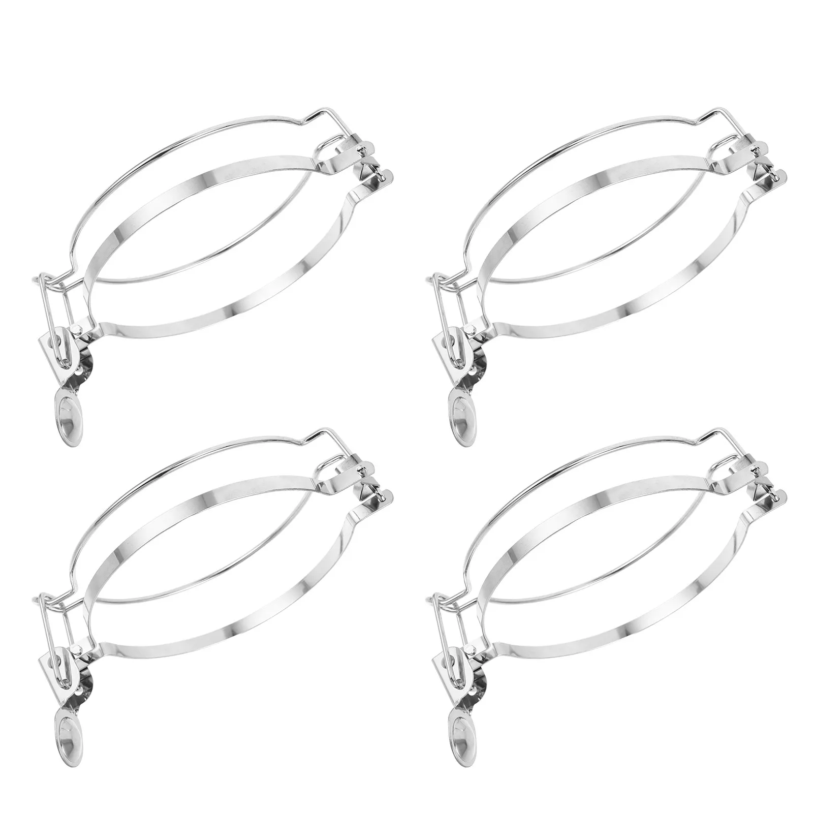 4Pcs Glass Jar Sealing Buckle Stainless Steel Wire Clamp Leak Proof Spring Snap Clip Airtight Canister Lock Replacement 108Mm