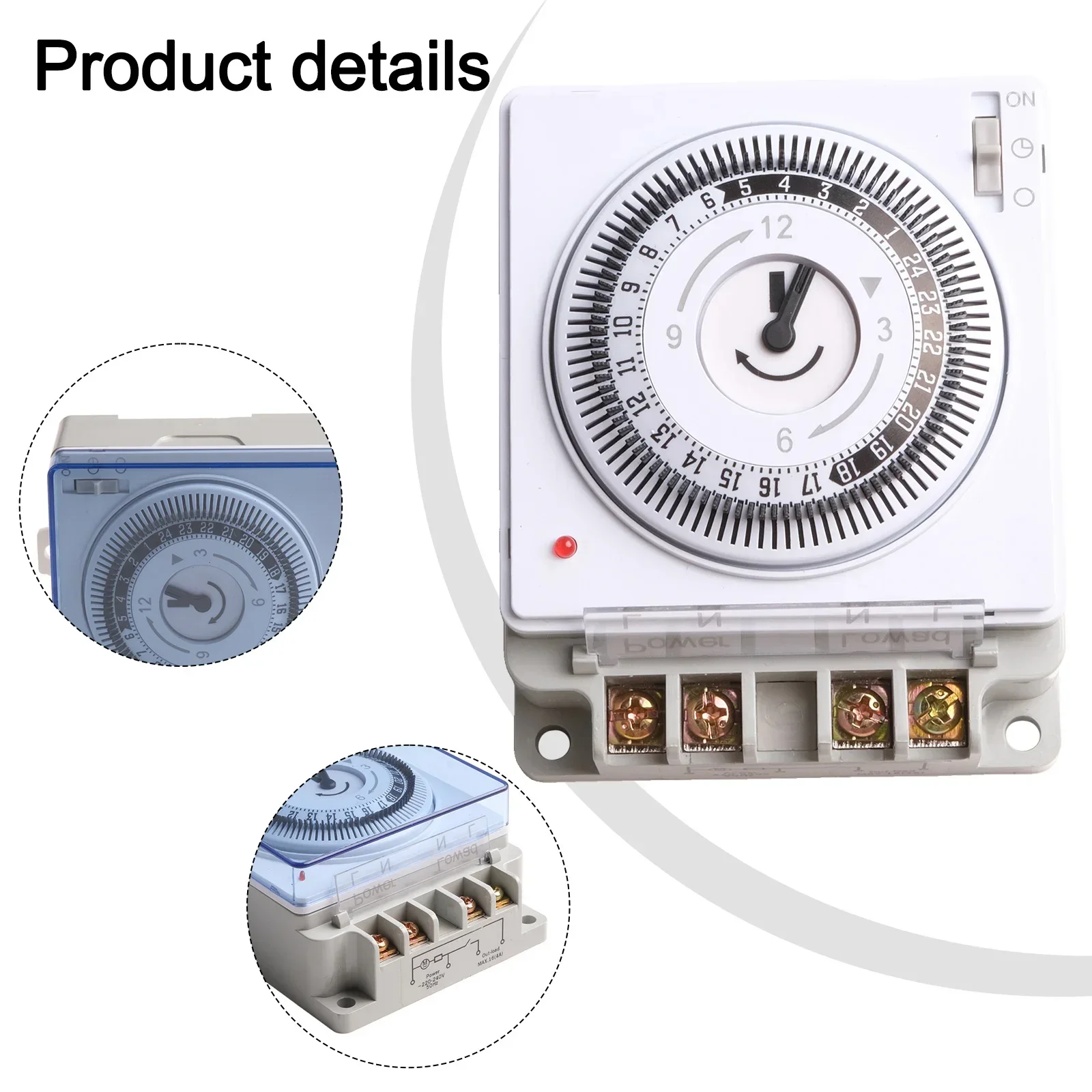 1 Pcs TH-195 Mechanical Timer Intelligent Timer Water Pump Control Home Garden Yard Pool Equipment Parts Accessories