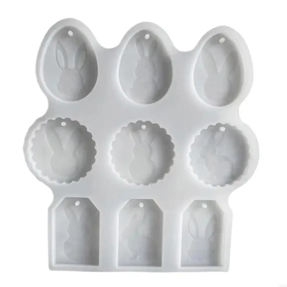 

Cartoon Easter Bunny Pendant Mold Cute Elegant Rabbit Series Silicone Molds Handmade Drop Glue Plaster Mold Party Favors