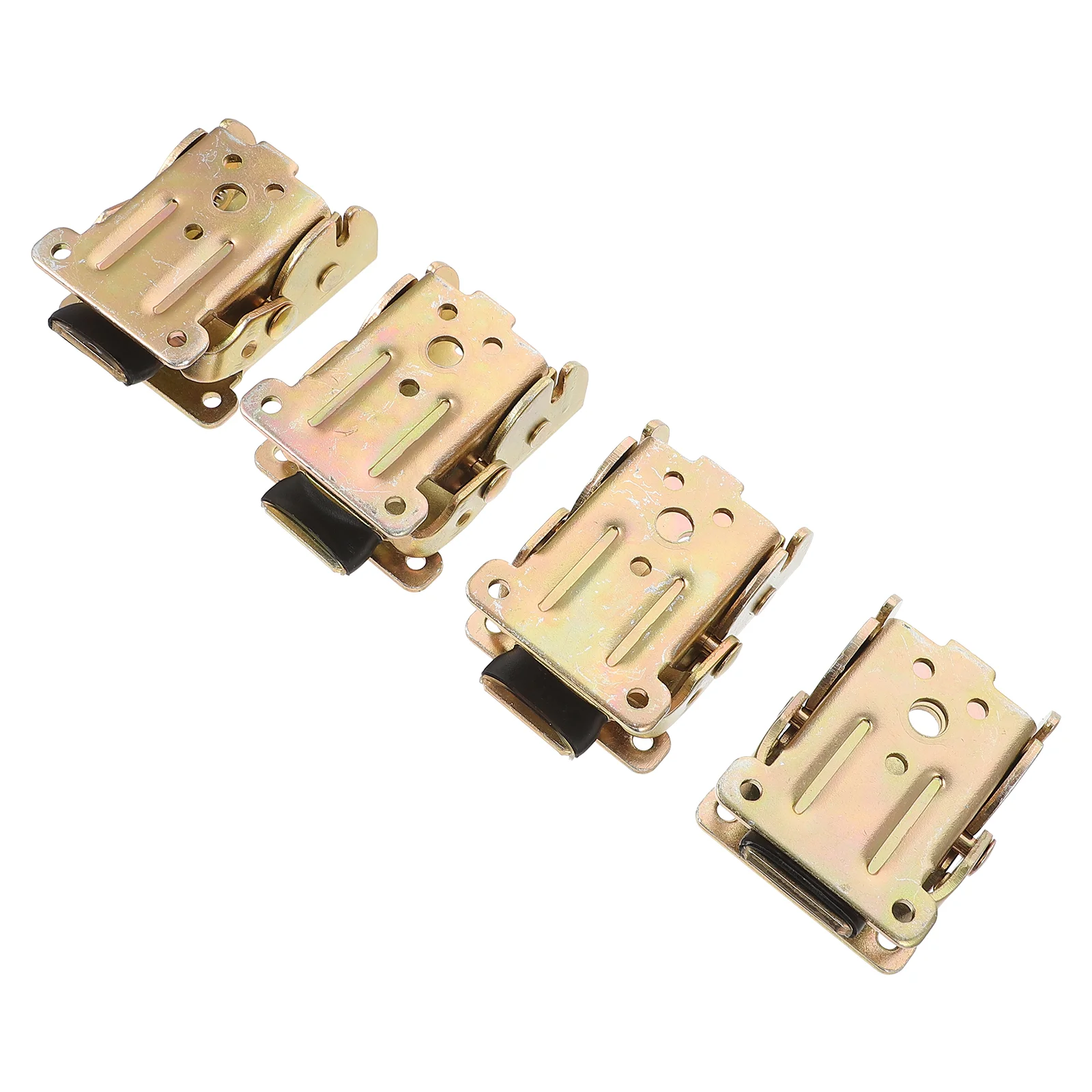 4 Pcs Desk Legs Folding Hinge Lock Extension Support Lift Golden Metal Hinges Workbench