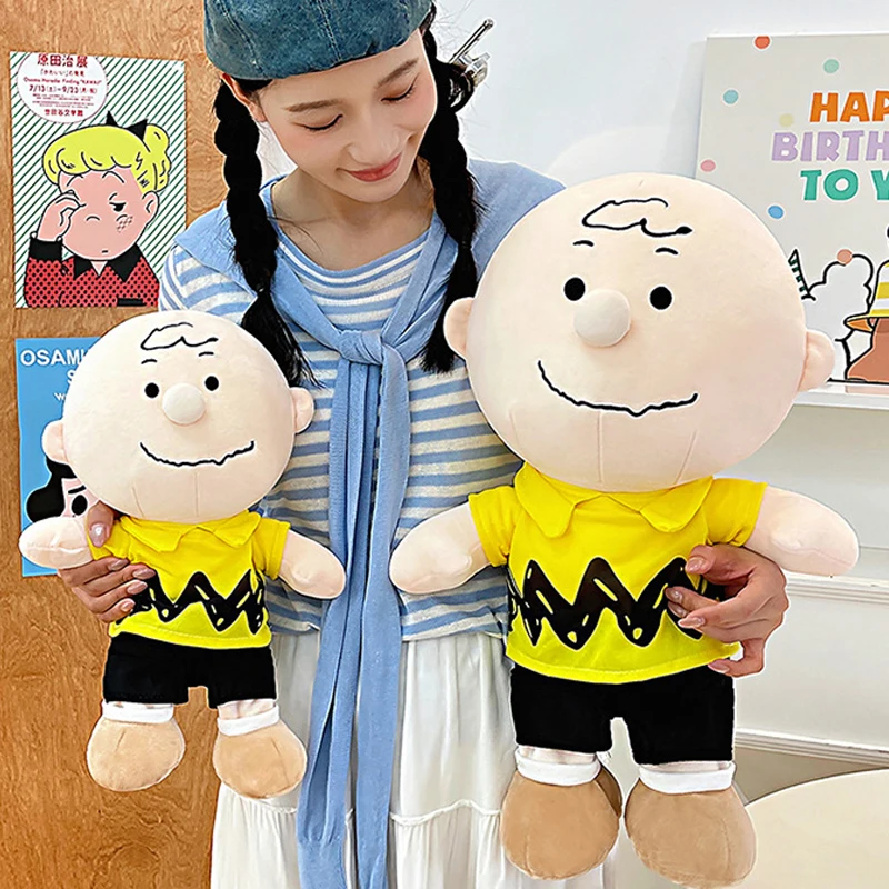 

40-80cm Charlie Brown Snoopy Plush Toy Cartoon PEANUTS Plush Anime Birthday Pillow Christmas Stuffed Cute Gift for Children