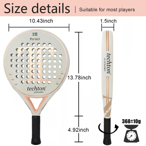 Imagen 2 del producto Pala Padel Raquetas de Tenis raqueta de Paddle EVA suave 100%/3K/12K fibra de carbono 3D Hexgon Paddle con accesorios para bolsa de Padel