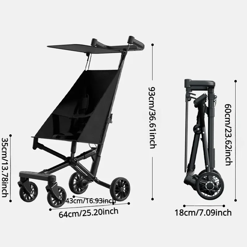 Easy Fold Soft Ride Wheels Lightweight Stroller for Toddlers Lightweight and Compact Coast Rider Stroller with Canopy One Hand