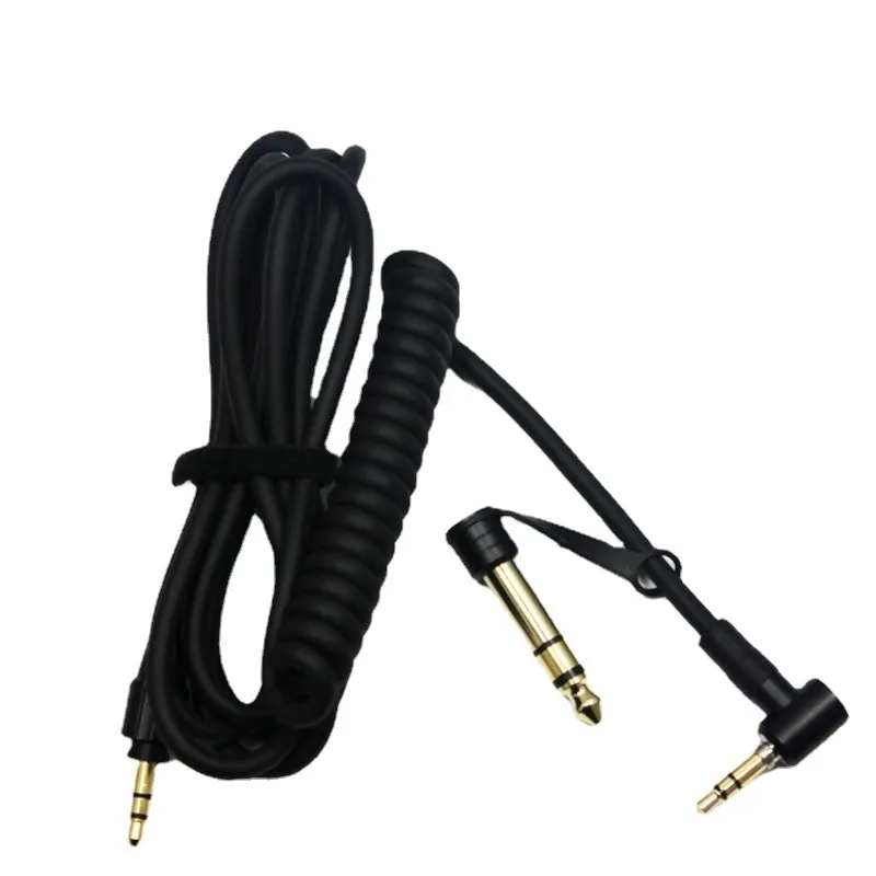 3.5mm To 3.5 Mm Audio Cable Pro Cable,Detox Cable, AUX Telescopic Cable Spring Audio Cable with 6.5mm Connector