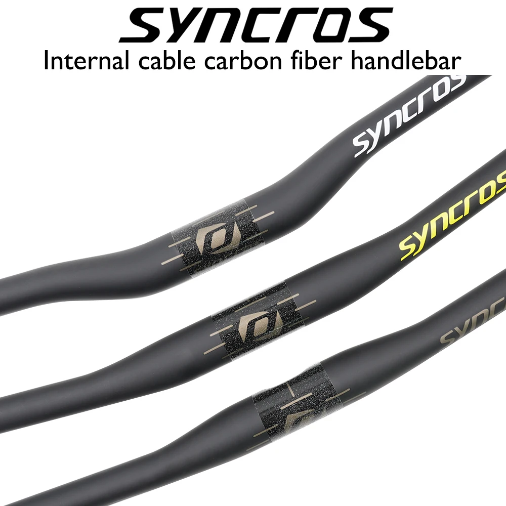 

SYNCROS Carbon Fiber bicycle MTB Handlebar 31.8mm Diameter 9°/FLAT/RISE Cycling Mountain bike handlebar 15mm Mini Arc Design