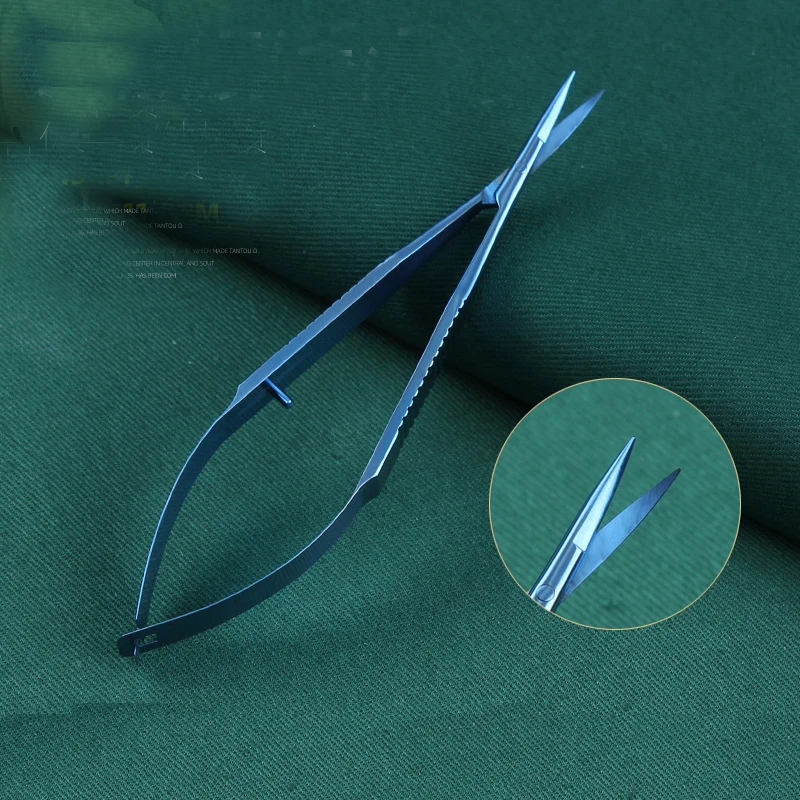 Titanium/stainless steel Dental Scissors Ophthalmic Surgery Ophthalmic Instruments 12.5cm