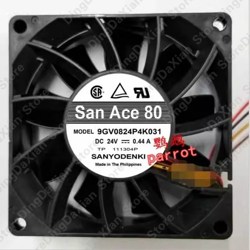 

D+FOR Sanyo San Ace 80 9GV0824P4K011 8025 DC24V 0.44A 4-Wire Inverter Cooling Fan 1PCS