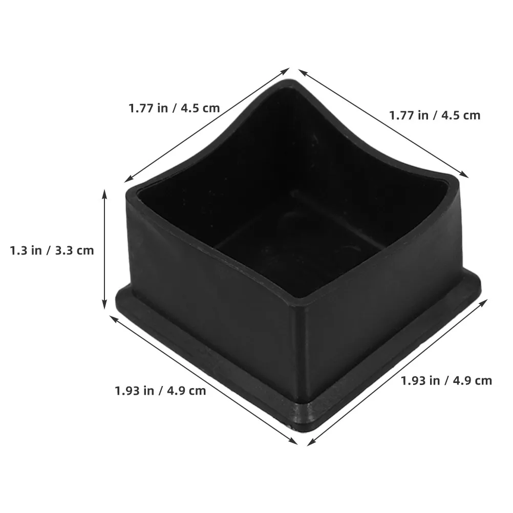 10Pcs Square Table Leg Covers Soft Chair Leg Floor Protectors Furniture Feet Tips End Caps Anti-Slip Noise Reduction for Office