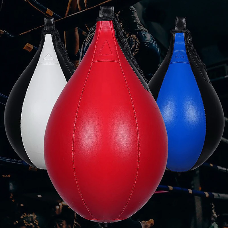 Boxing Punching Ball Leather Training Hangings Swivel Speedball Exercise Fitness Balls Home Sports Gym Speed Bag Bounce