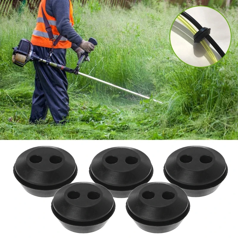 5Pcs Brush Cutter Grass Trimmer Oil Pipe Hose Washer Grommet With 2 Holes