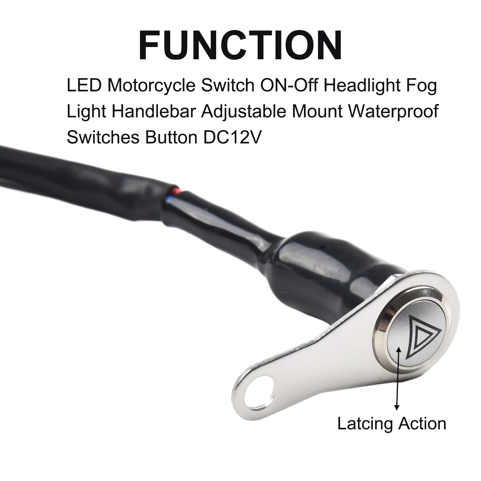 High Quality Material Handlebar Mount Switch Copper Wires Headlight Switch Manual-return Button Aluminium Alloy