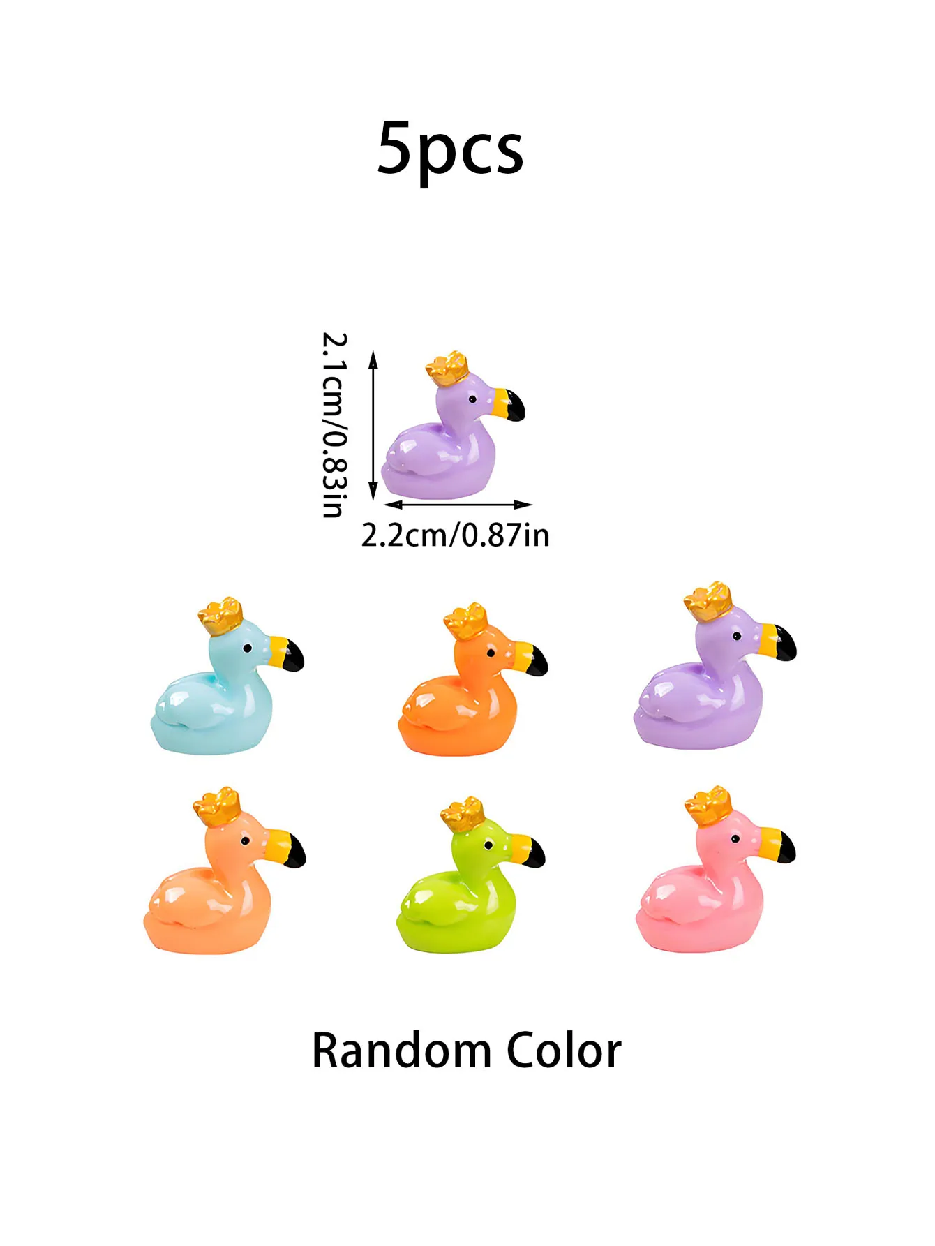 10/20PCSResin تاج فلامنغو الحلي جمع ل حديقة الجنية المشهد الصغير الزفاف محور لتقوم بها بنفسك عرض الحرفية