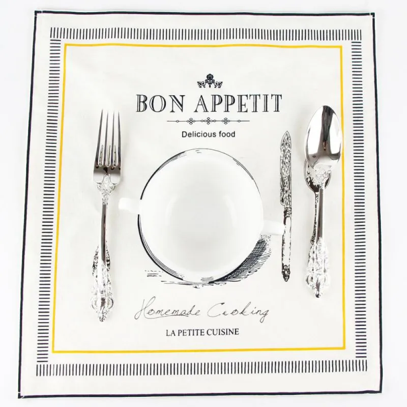 Flower Printed Paper Napkin Birthday Wedding Party Table Setting Paper Cafe Mouth Cloth Colourful Paper Placemat