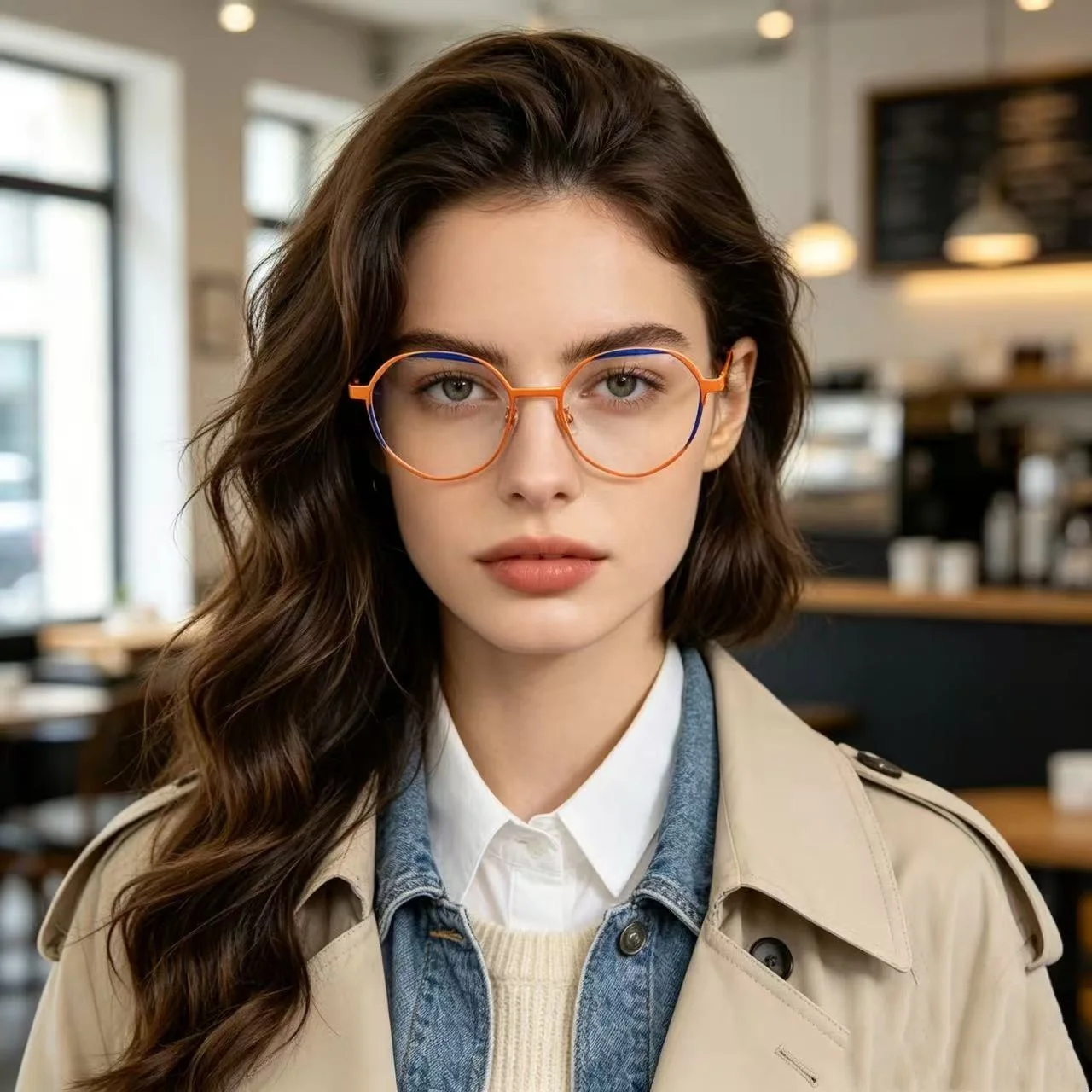 Acetate Alloy Glasses Frame Women Designer Nerd Eyeglasses Frame New Men Thick Japanese Handmade Eyewear