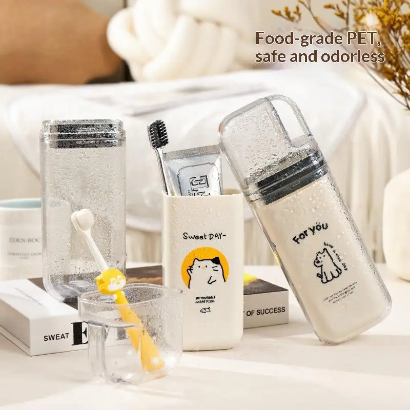 Toothbrush Travel Containers Transparent Portable Toothpaste Toothbrush Case Outdoor/business Trip/travel Acessories