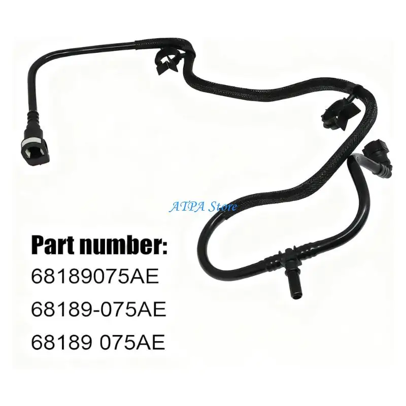 U13C Canister Line Service Hose 68189075AE for Listed 2014-2015 SUV Repair, Preformed Purge Assembly with Snap-Fit and Sleeve