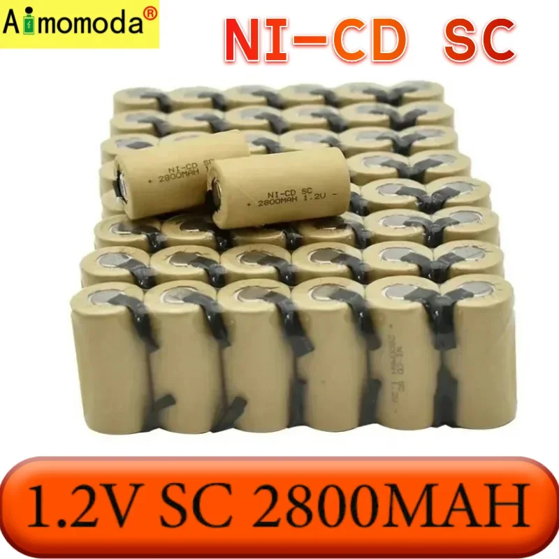 

100% Free Shipping Rechargeable Battery 2024 NEW High Quality 1.2V SC 2800MAH NI-CD Suitable for Electric Screwdrivers, Etc