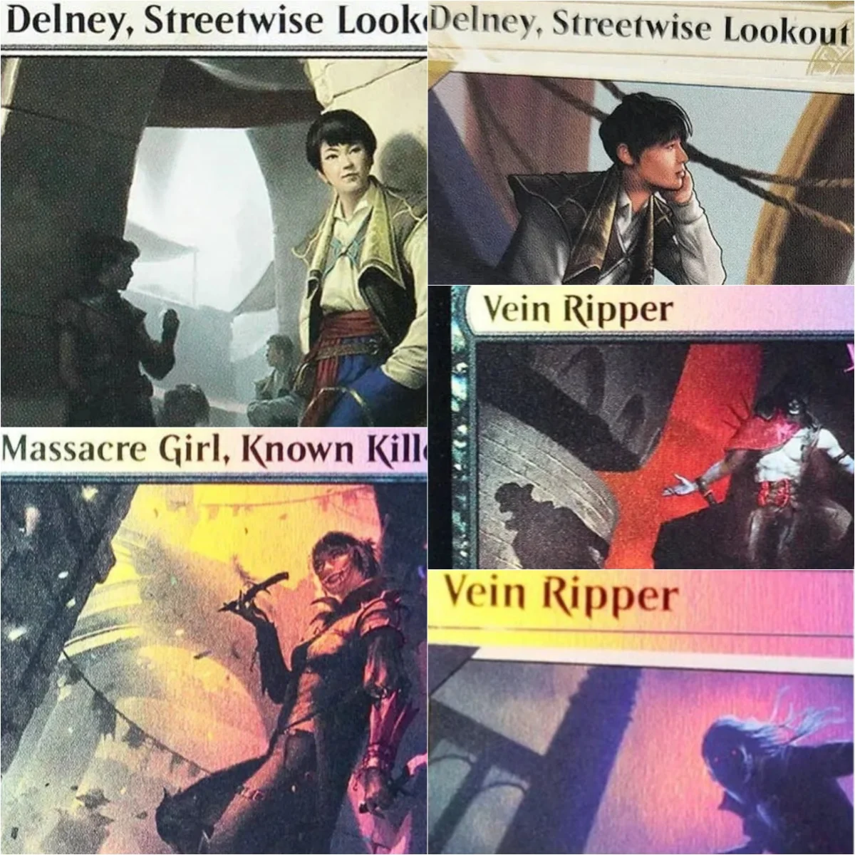 

MKM "Delney, Streetwise Lookout/Vein Ripper" TCG Magical proxy Cards Game Top Quality Deck Board Game Trading Cards