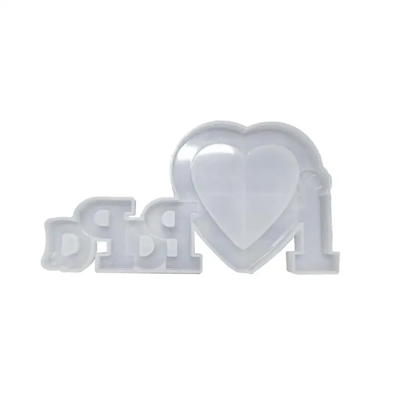 A52E Foto Rahmen Epoxy Harz Form Liebe Familie Foto Rahmen Silikon Form Desktop Ornamente Display-ständer DIY Handwerk – Detail 3